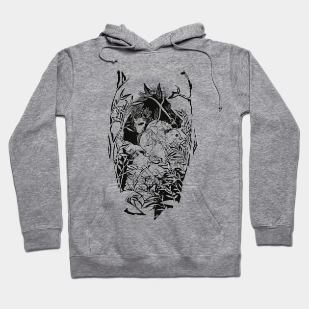 lone wolf and cub Hoodie by Sparkledoom